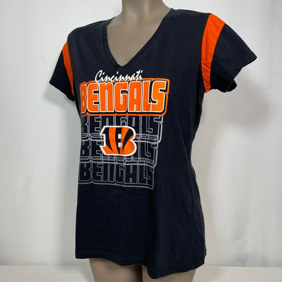 Cincinnati Bengals NFL Football Black Game Day Tradition T-Shirt Women's LARGE - Picture 3 of 9